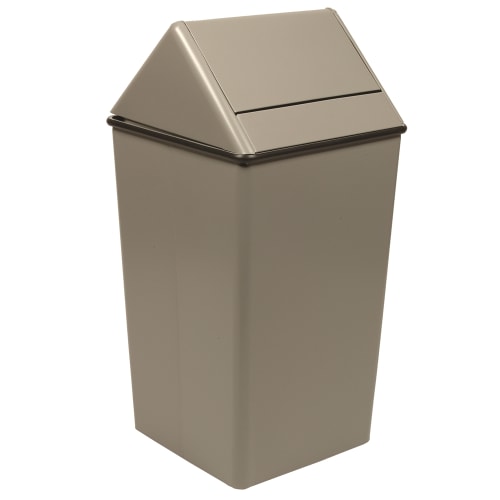 Witt Industries® Waste Watchers® 36 Gallon Swing Top Hamper and Top Receptacle, Slate